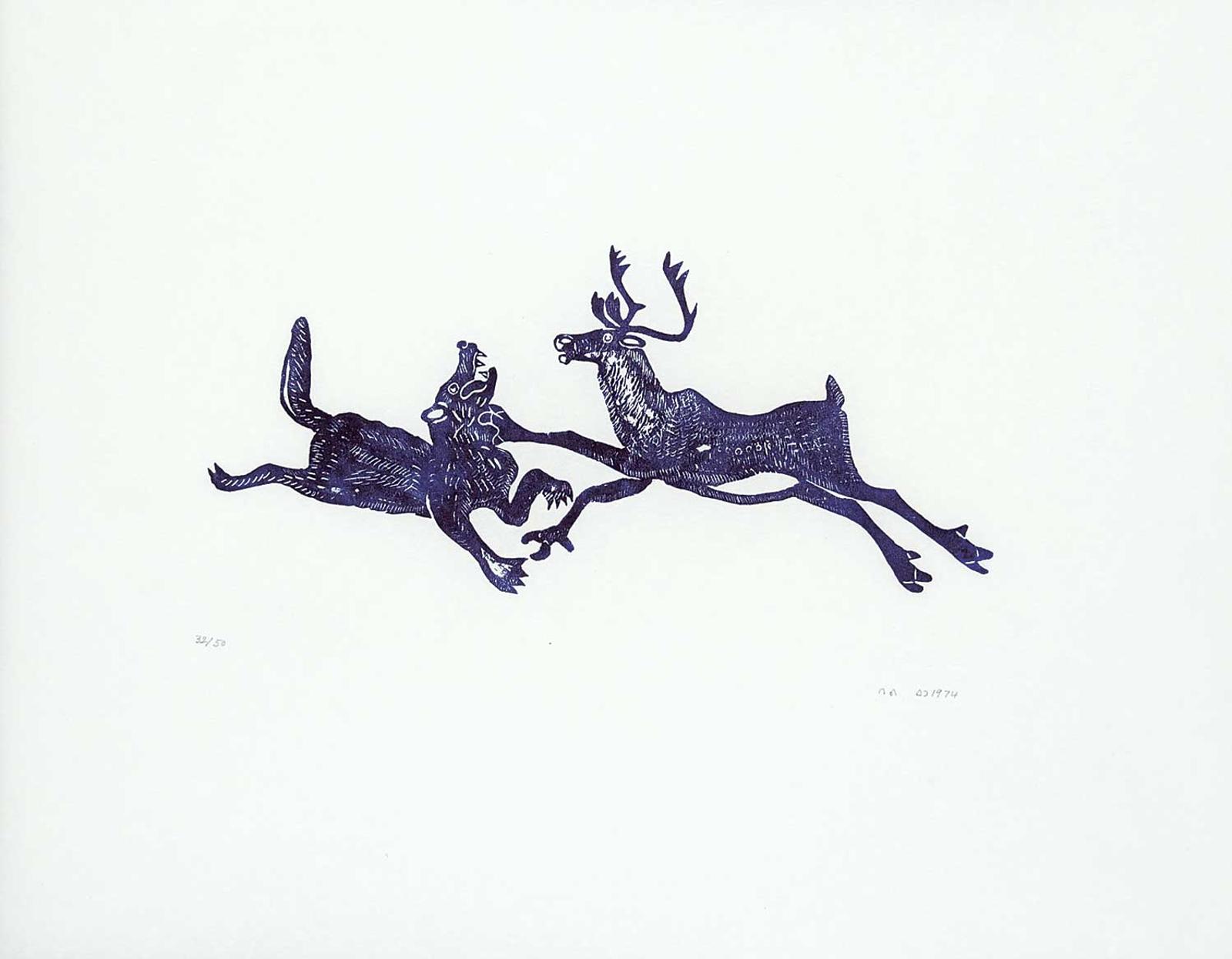 Etook - Wolf with Caribou II #32/50