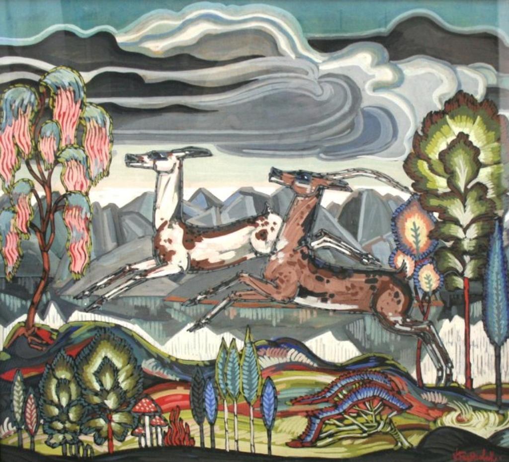 Valentine Shabaeff (1891) - Game in a fantastic Landscape