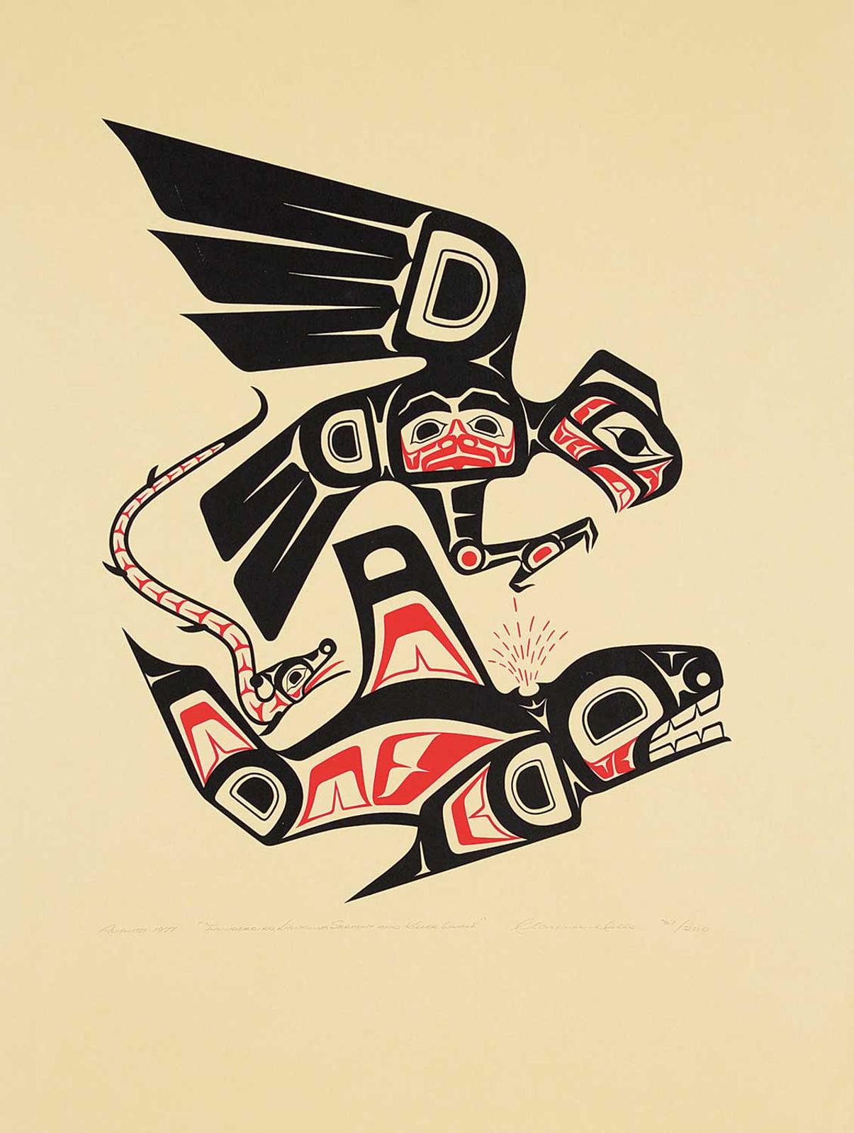 Clarence A. Wells (1950) - Thunderbird, Lightning Serpent and Killer Whale #37/200
