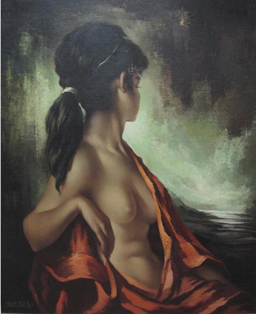 Domingo Huetos - Seated Semi-Nude