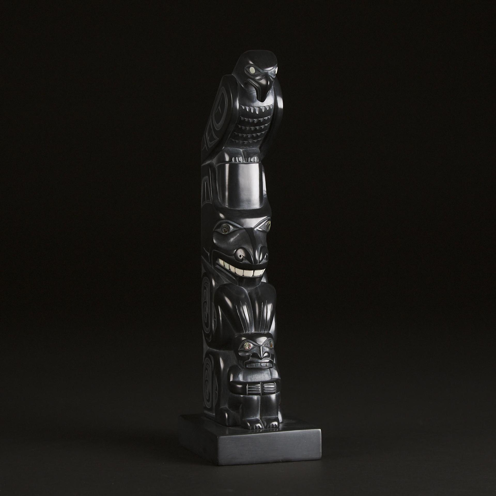 Glenn Pollard - Eagle Bear Man Model Totem Pole