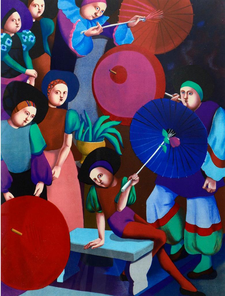 Louise Scott (1936-2007) - Les parapluies