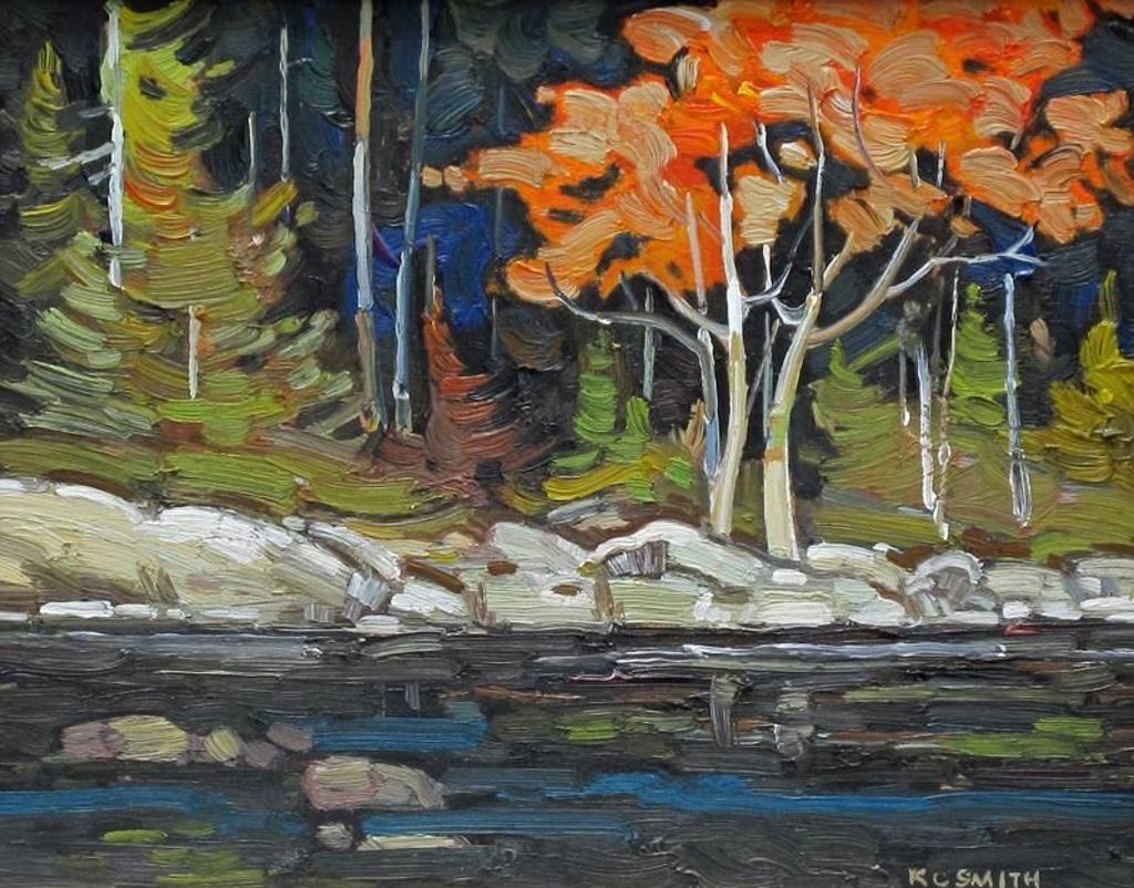 Keith Comock Smith (1924-2000) - Old Man River, Near Lundbreck Alberta