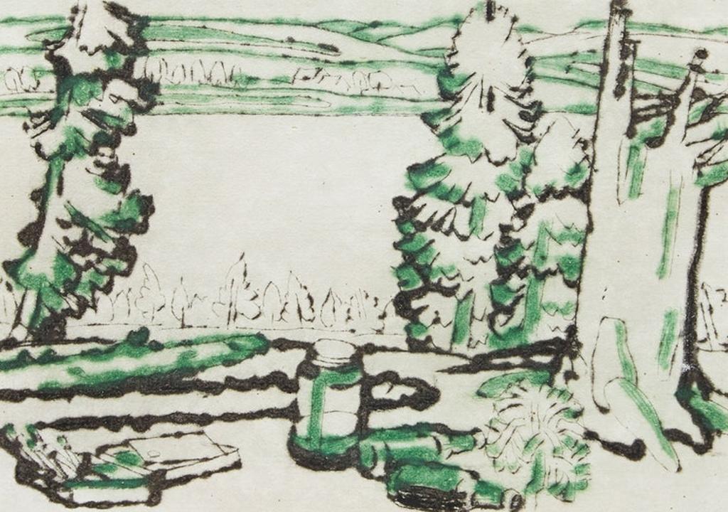 David Browne Milne (1882-1953) - Painting Place (Hilltop)