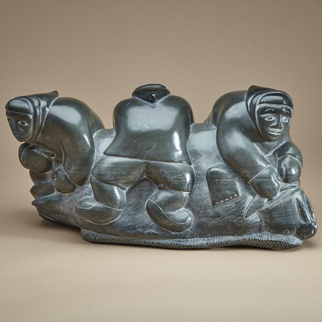 Adamie Papyarluk (1919) - Four Hunters Flensing A Seal