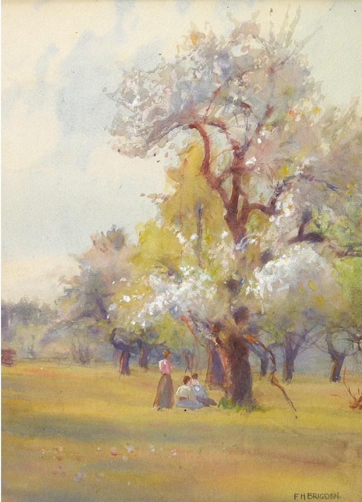 Frederick Henry Brigden (1871-1956) - Figures In The Orchard