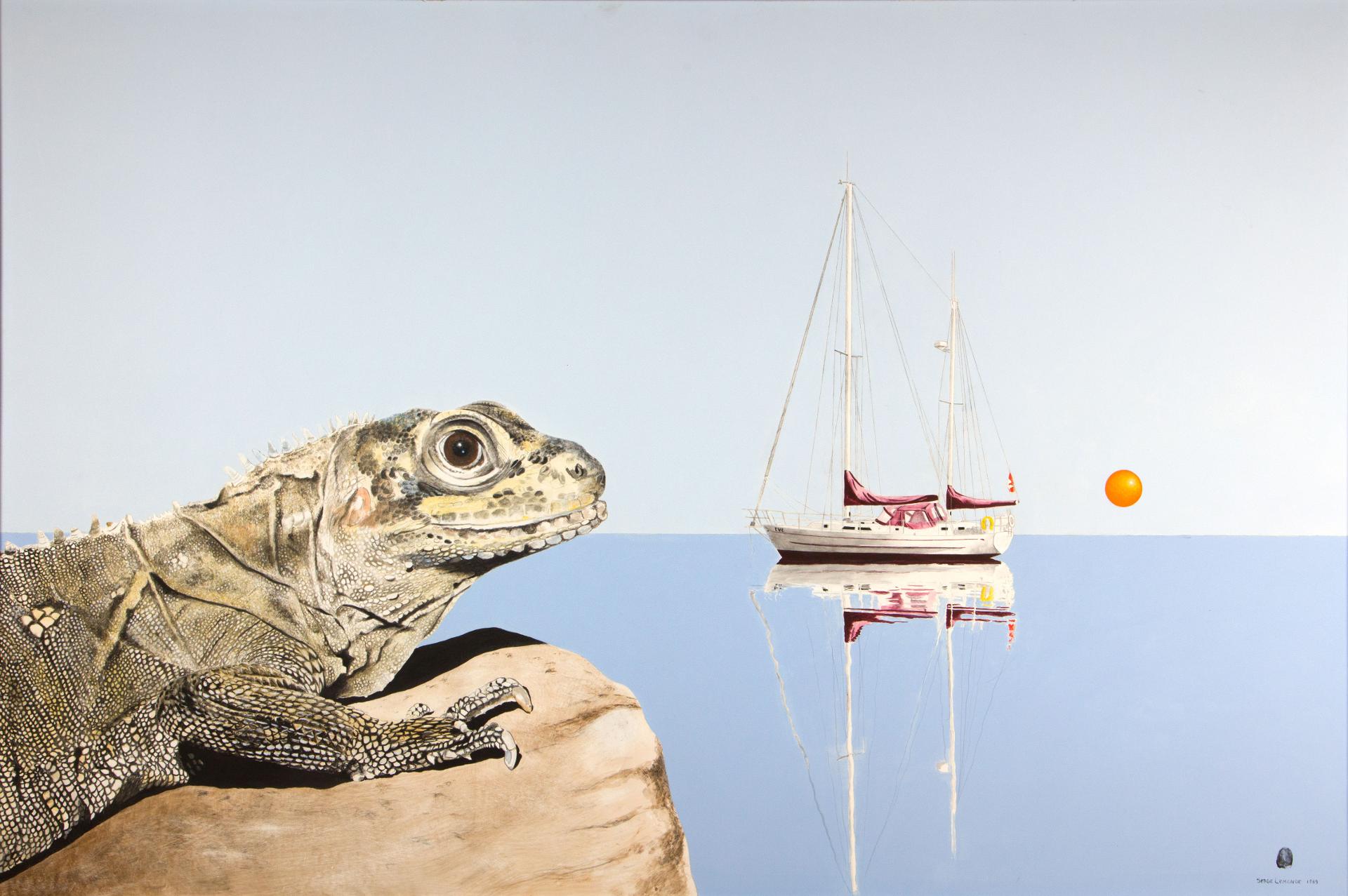 Serge Lemoyne (1941-1998) - Le Lezard, 1989