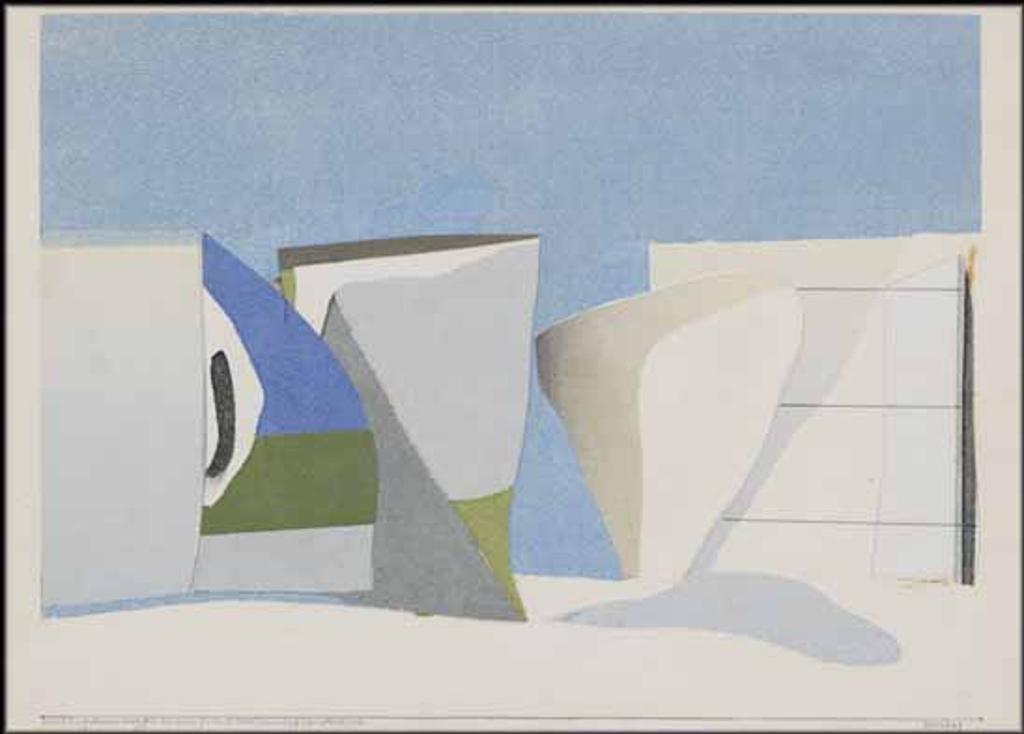 Toni (Norman) Onley (1928-2004) - Working Drawing for Screen Print Mechanical Landscape