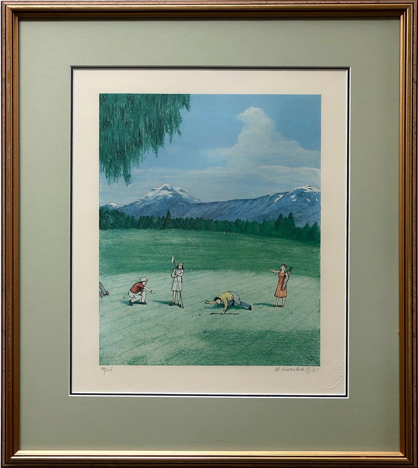 William Kurelek (1927-1977) - Golf (Missed Putt)
