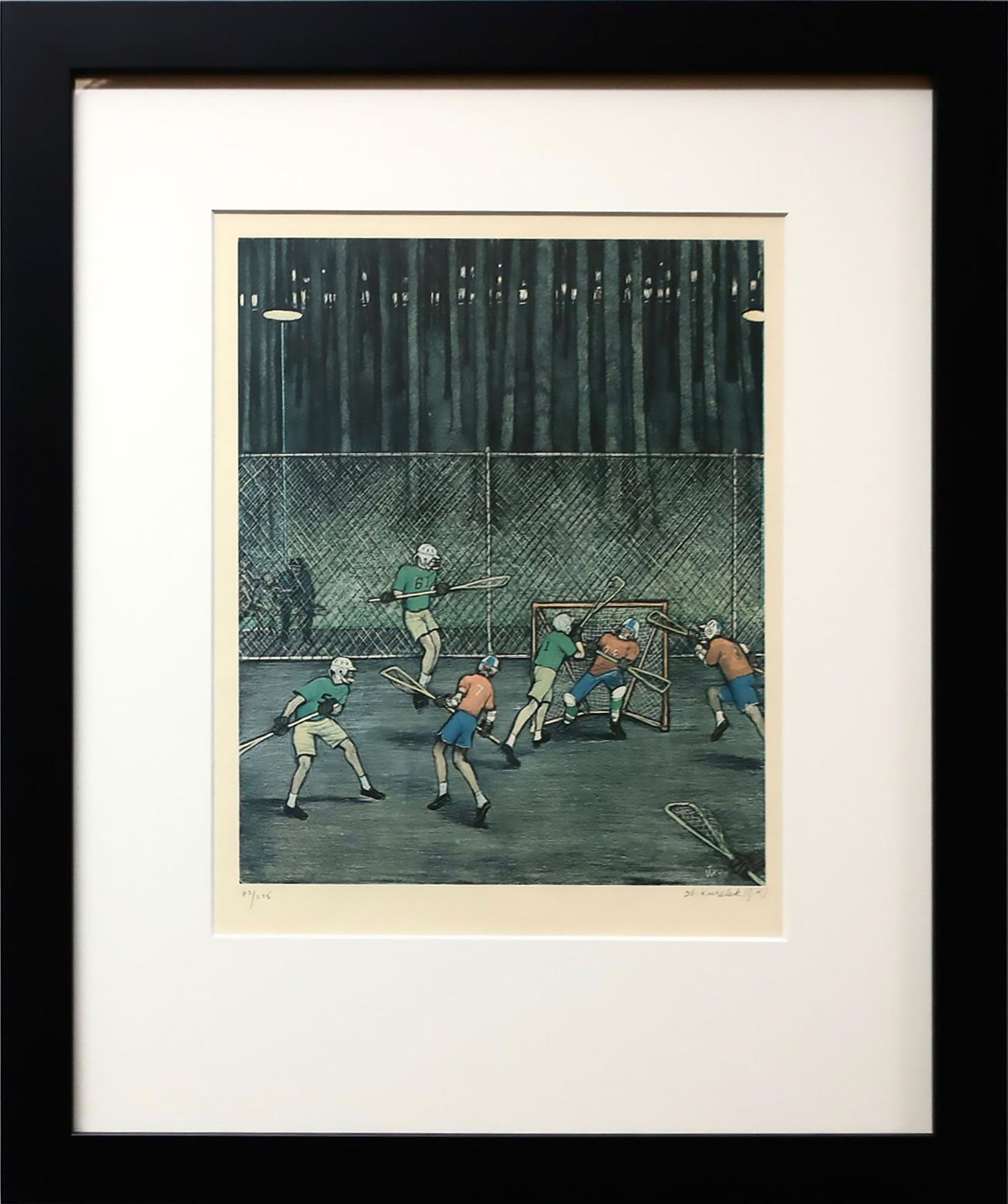 William Kurelek (1927-1977) - Field Lacrosse (From The Sports Folio, 1977)