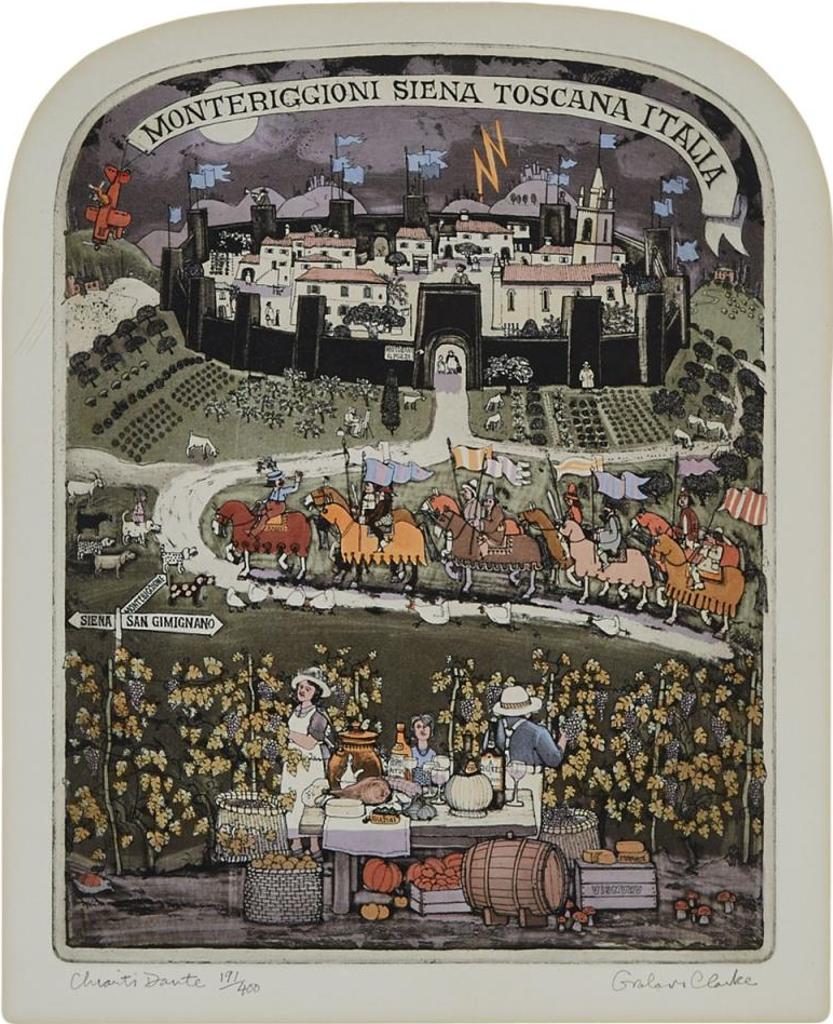 Graham Arthur Clarke (1941) - Chianti Dante; Menn Turistico (Triptych)