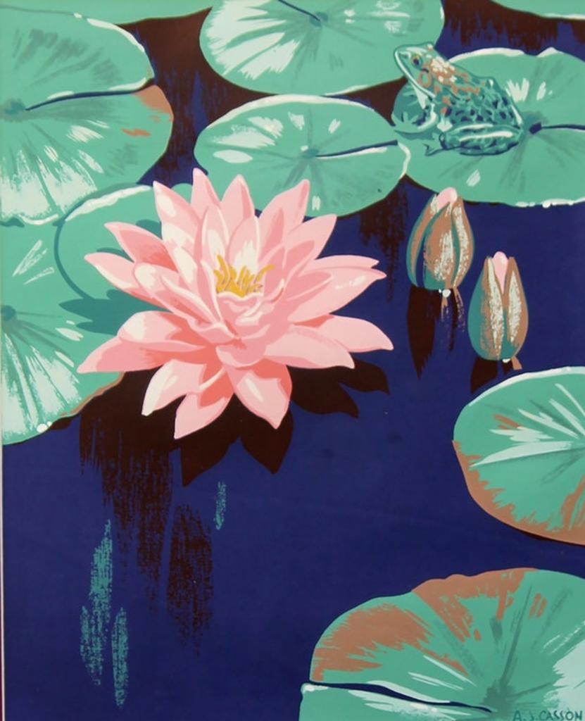 Alfred Joseph (A.J.) Casson (1898-1992) - Pink Lily and Frog