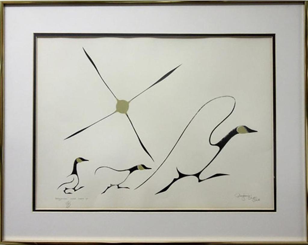 Benjamin Chee Chee (1944-1977) - Goose And Goslings