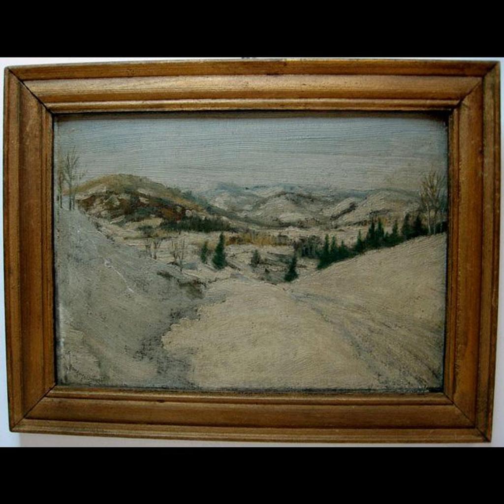 George St. Burgoyne (1882-1964) - The Road To Lac Superier, Que.; Outlet Of Lac Francais Near St. Faustin, Que.