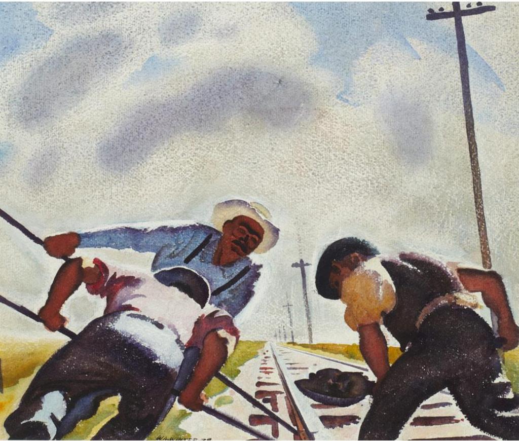 William Arthur Winter (1909-1996) - Railroad Labourers, 1939