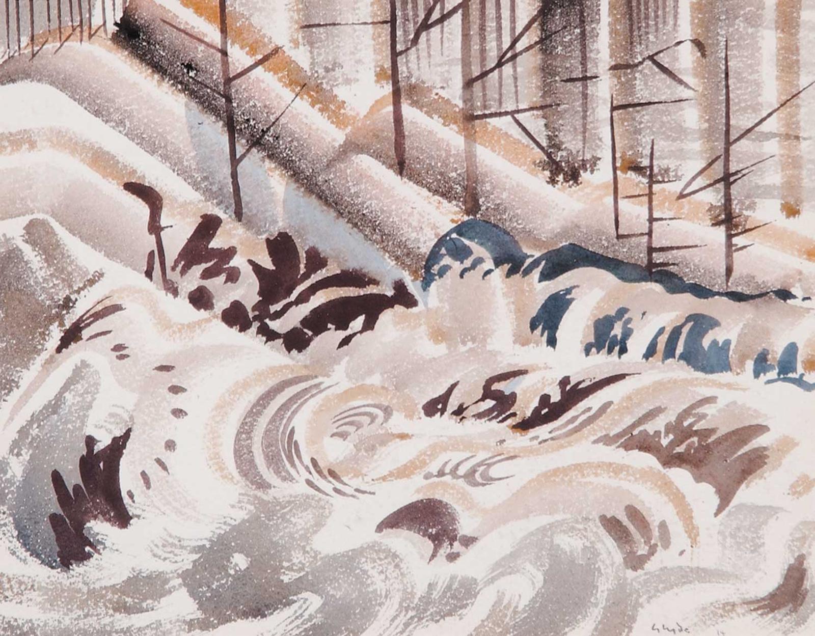 Henry George Glyde (1906-1998) - Mountain Stream - 5 Mile Mark from Banff