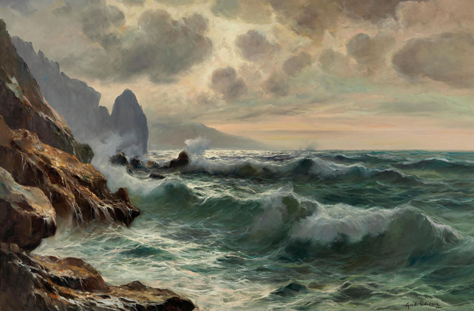 Michele Federico (1884-1966) - Evening light Capri