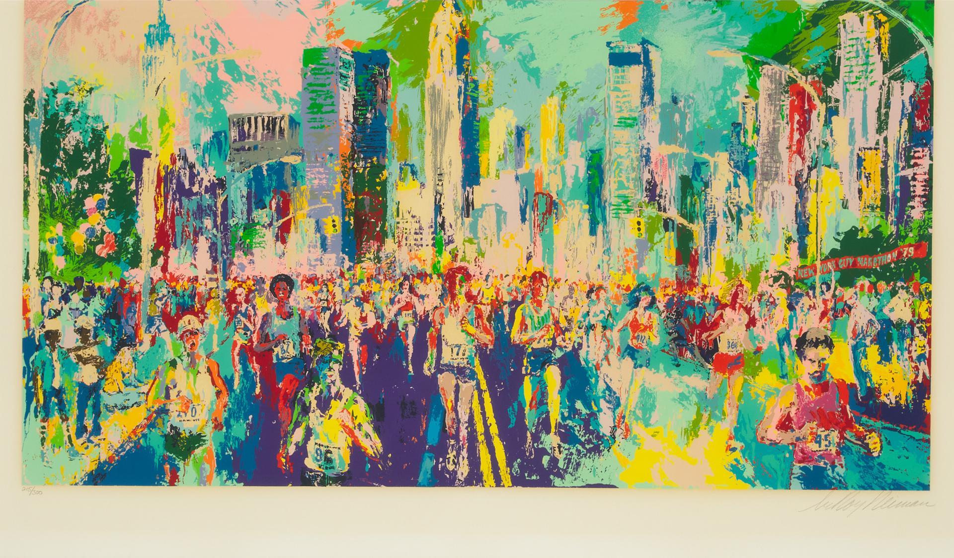 Leroy Neiman (1926-2012) - New York City Marathon, 1980