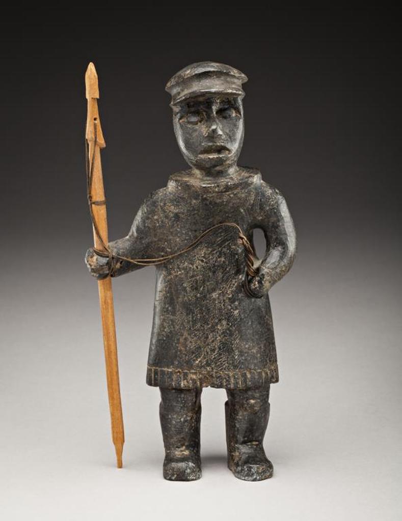 Joe Talirunili (1893-1976) - Puvirnituq, Hunter with Harpoon, c. mid 1960s, stone