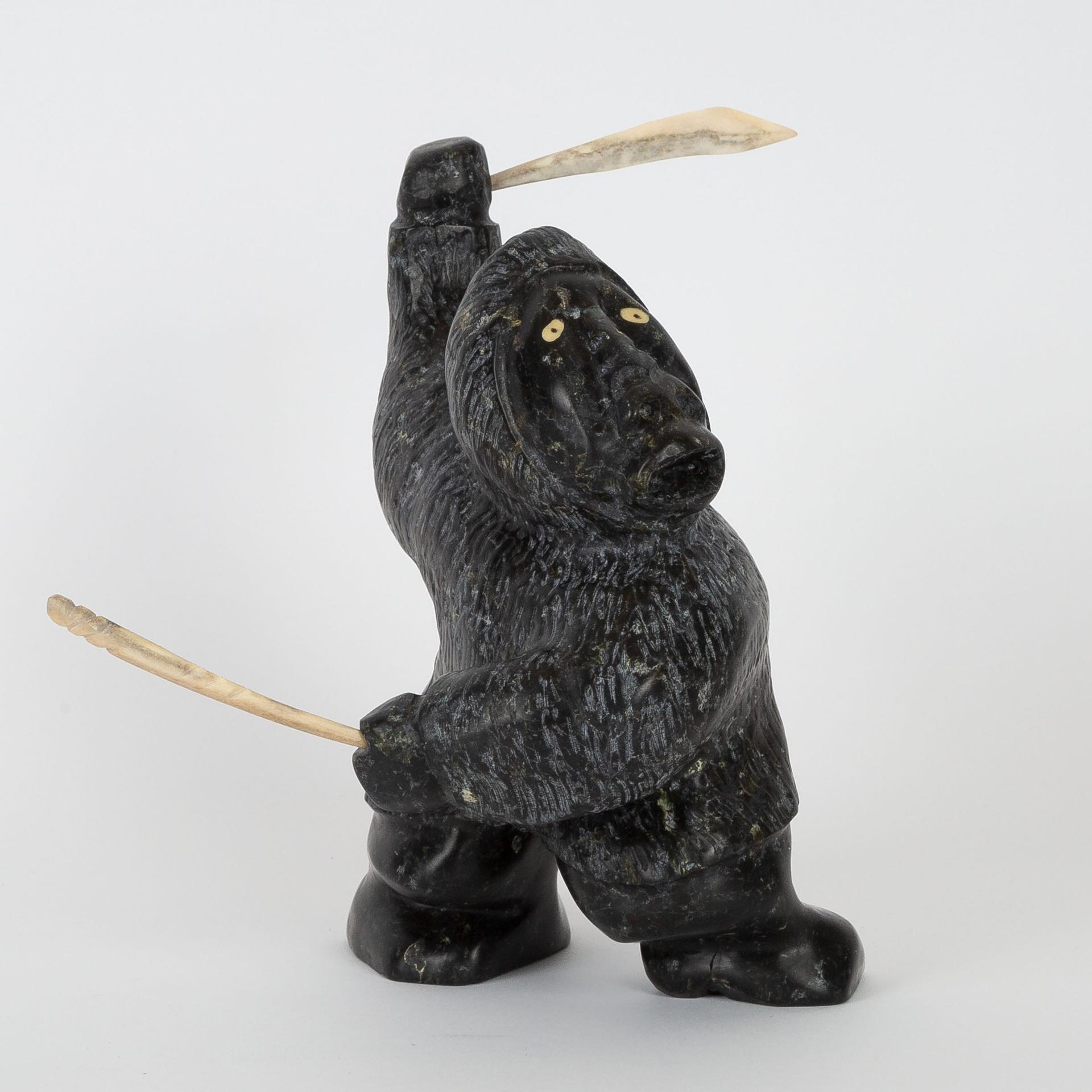 WAYNE PUQIQNAK - Hunter With Club And Spear