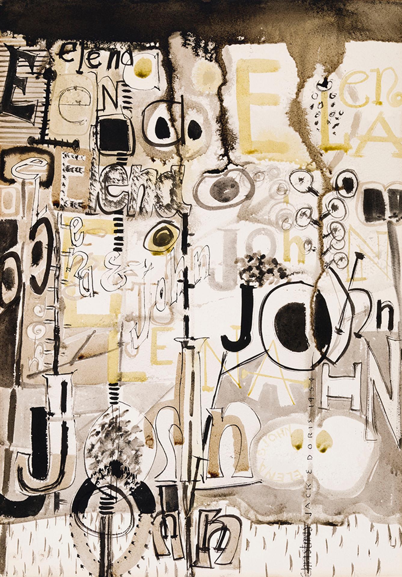 Jack Leaonard Shadbolt (1909-1998) - Christmas / Untitled (verso)