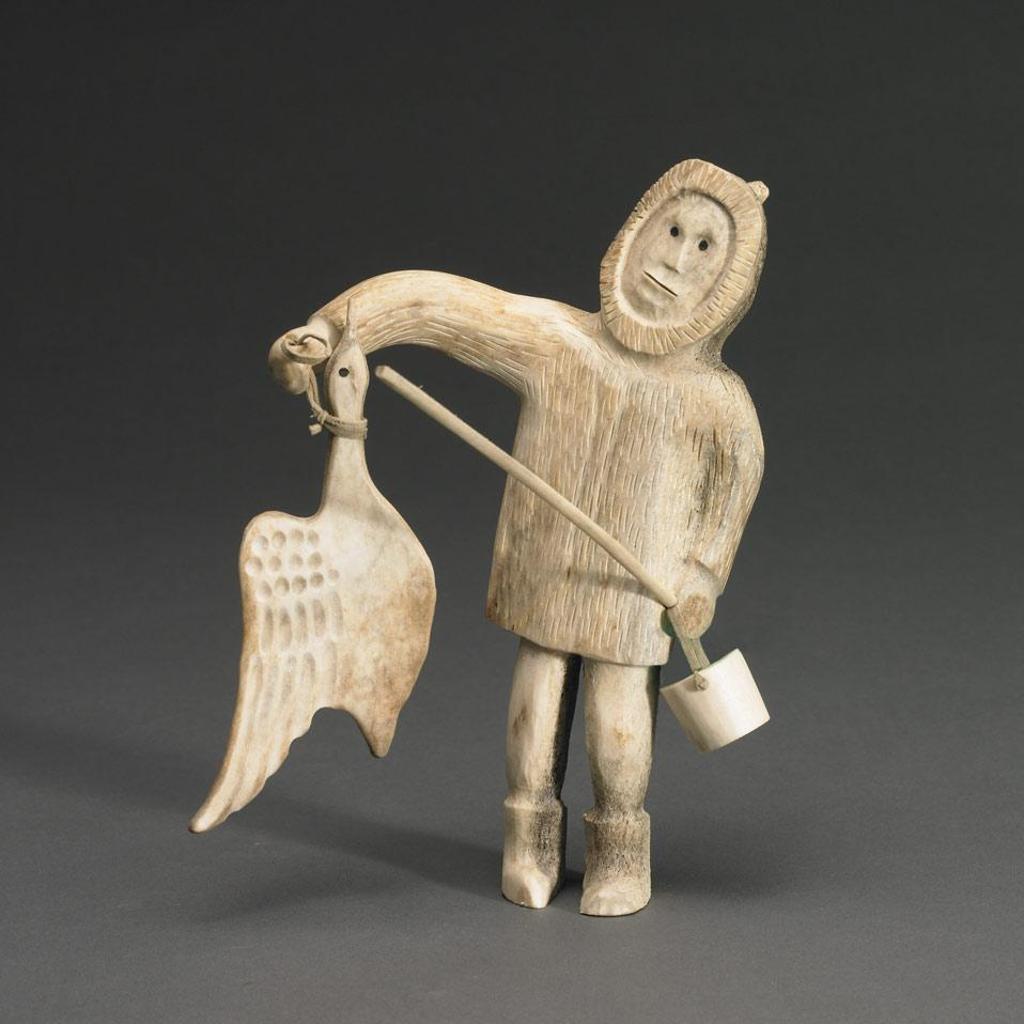 Peter Morgan (1951) - Hunter With Goose And Bucket