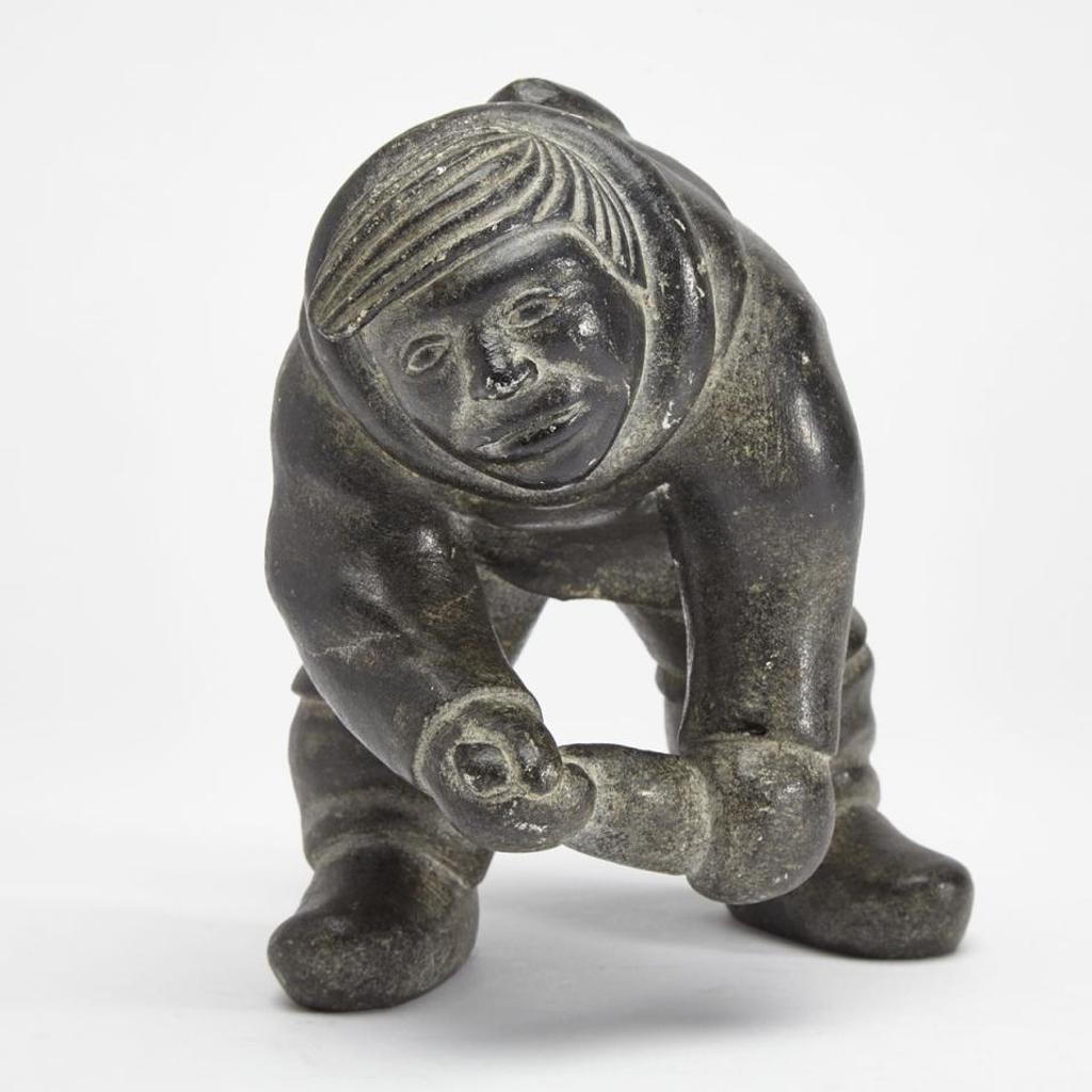 Peter Ussuqi Anauta (1934) - Hunched Hunter With Catch