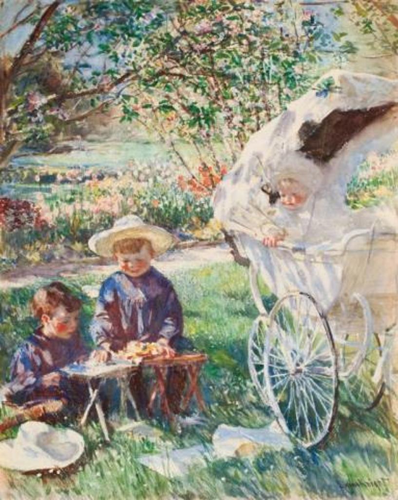 Laura Knight (1877-1970) - Childrens Picnic, New Forest