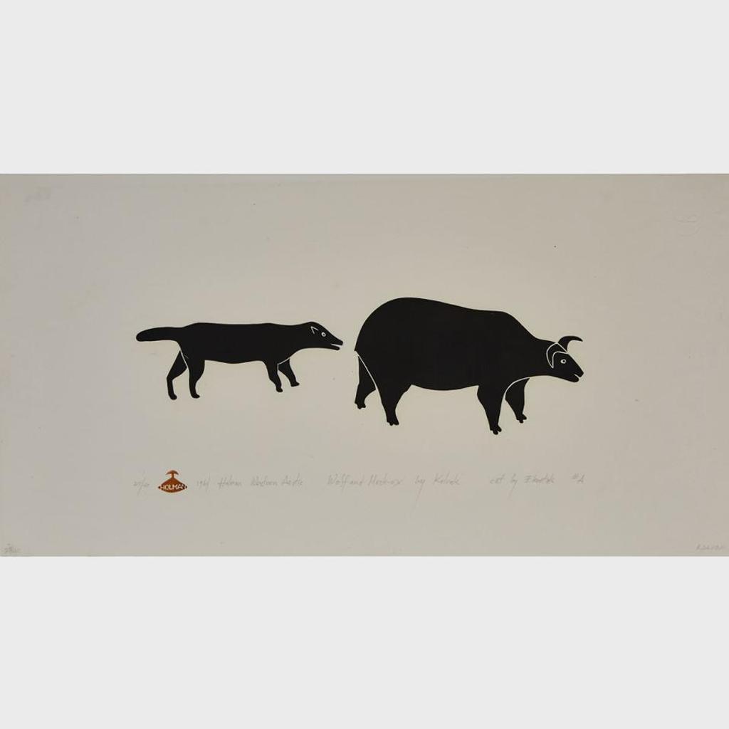 Helen Mabel Nigiyok Kalvak (1901-1984) - Wolf And Musk-Ox