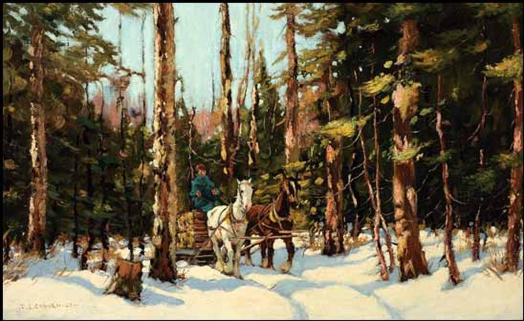 Frederick Simpson Coburn (1871-1960) - Hauling Logs