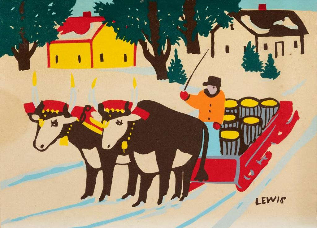 Maud Kathleen Lewis (1903-1970) - Untitled - Hauling Maple Syrup