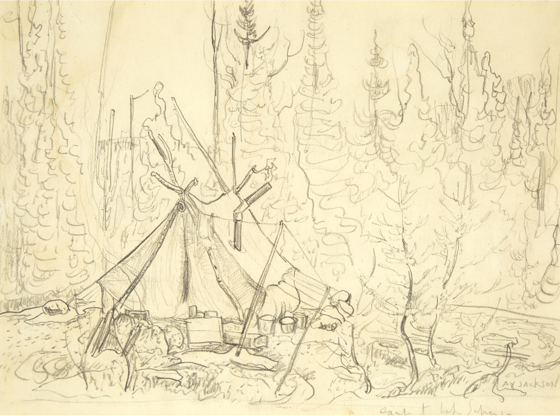 Alexander Young (A. Y.) Jackson (1882-1974) - Camp At Lake Superior