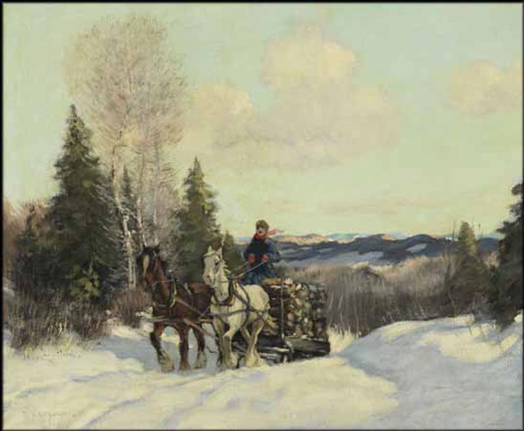 Frederick Simpson Coburn (1871-1960) - Hauling Logs