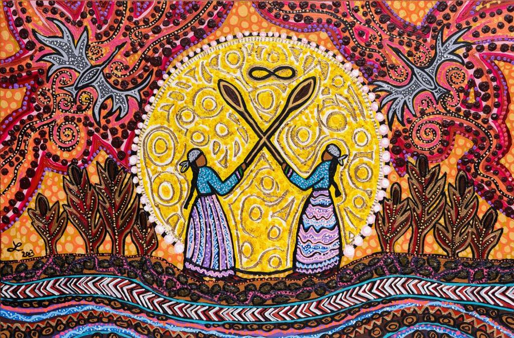 Leah Dorion (1970) - Two Paddles Crossed