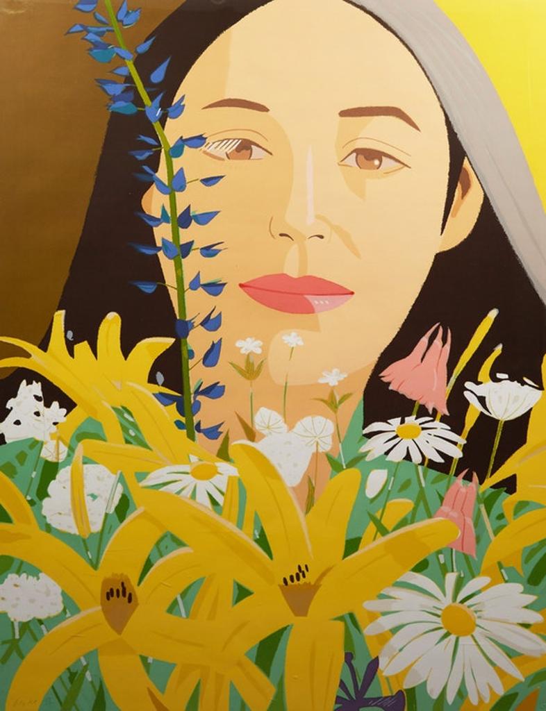 Alex Katz (1927) - Ada with Flowers