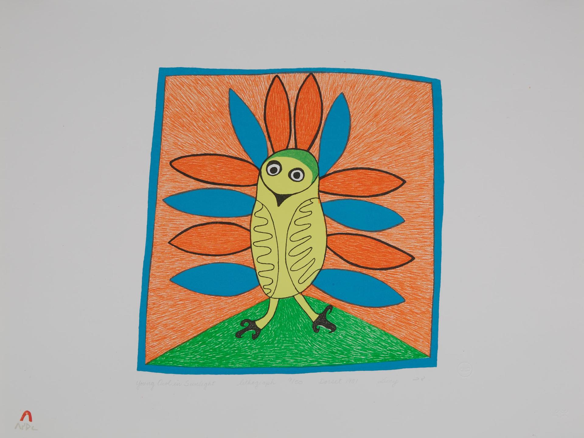 Lucy Qinnuayuak (1915-1982) - Young Owl In Sunlight