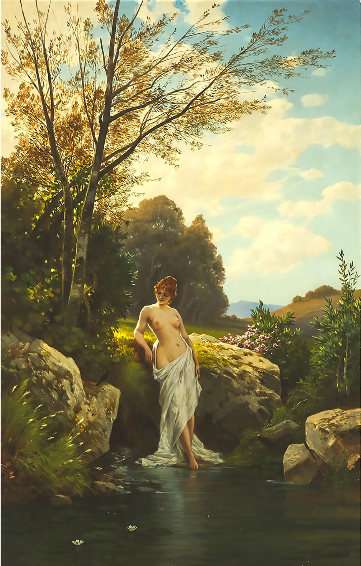 Hermann David Salomon Corrodi - Ninfa Presso In Corso D’Acqua, Roma