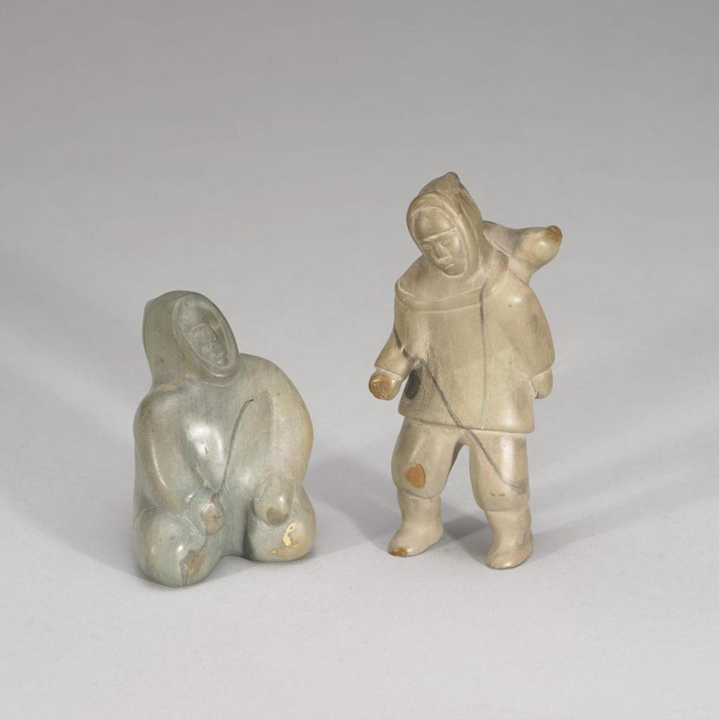 Kananak Alooloo - Kneeling Man; Hunter With Seal Pack