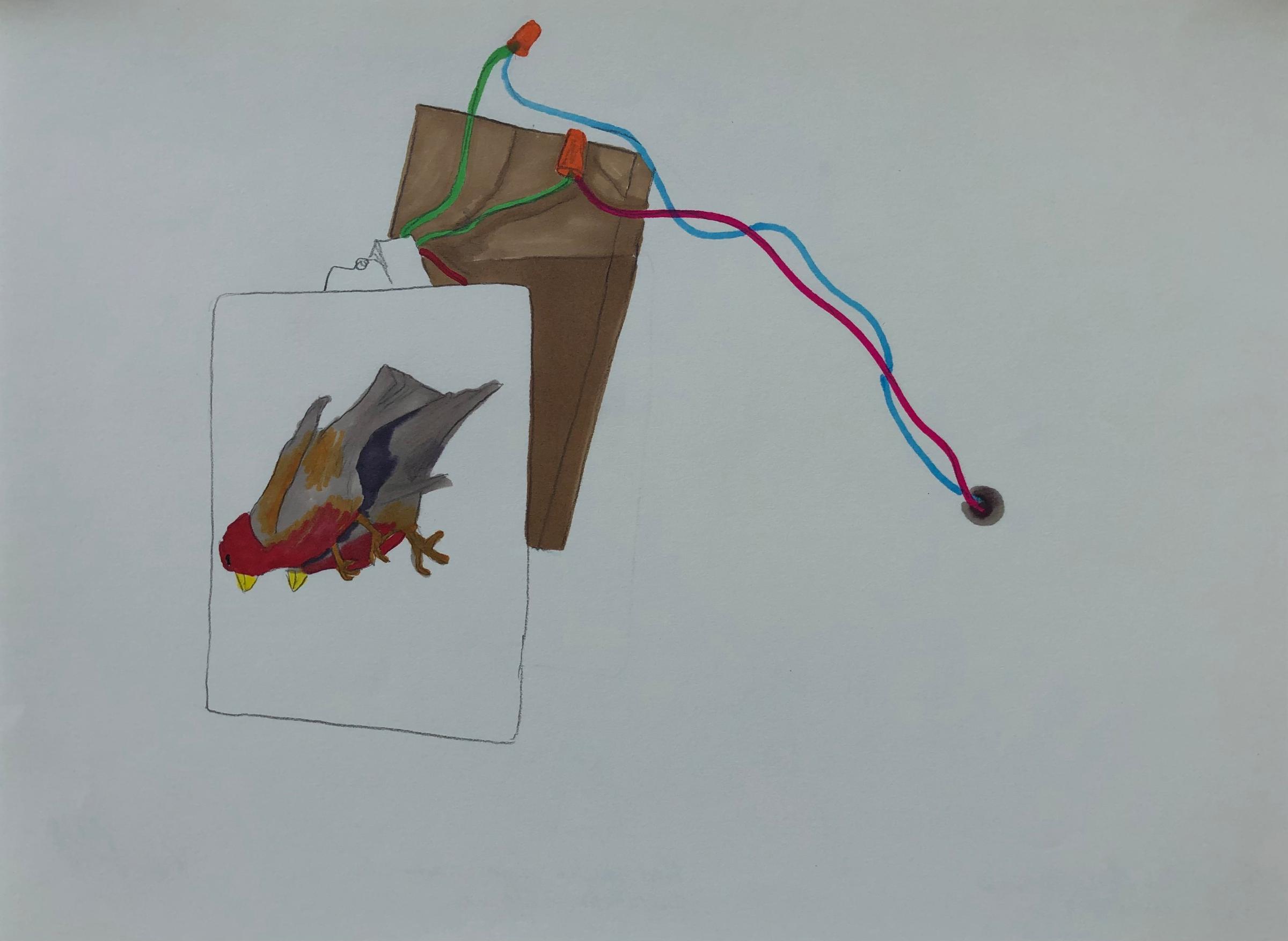 Karine Payette - Mon jardin (esquisse d'installation cinétique), 2014