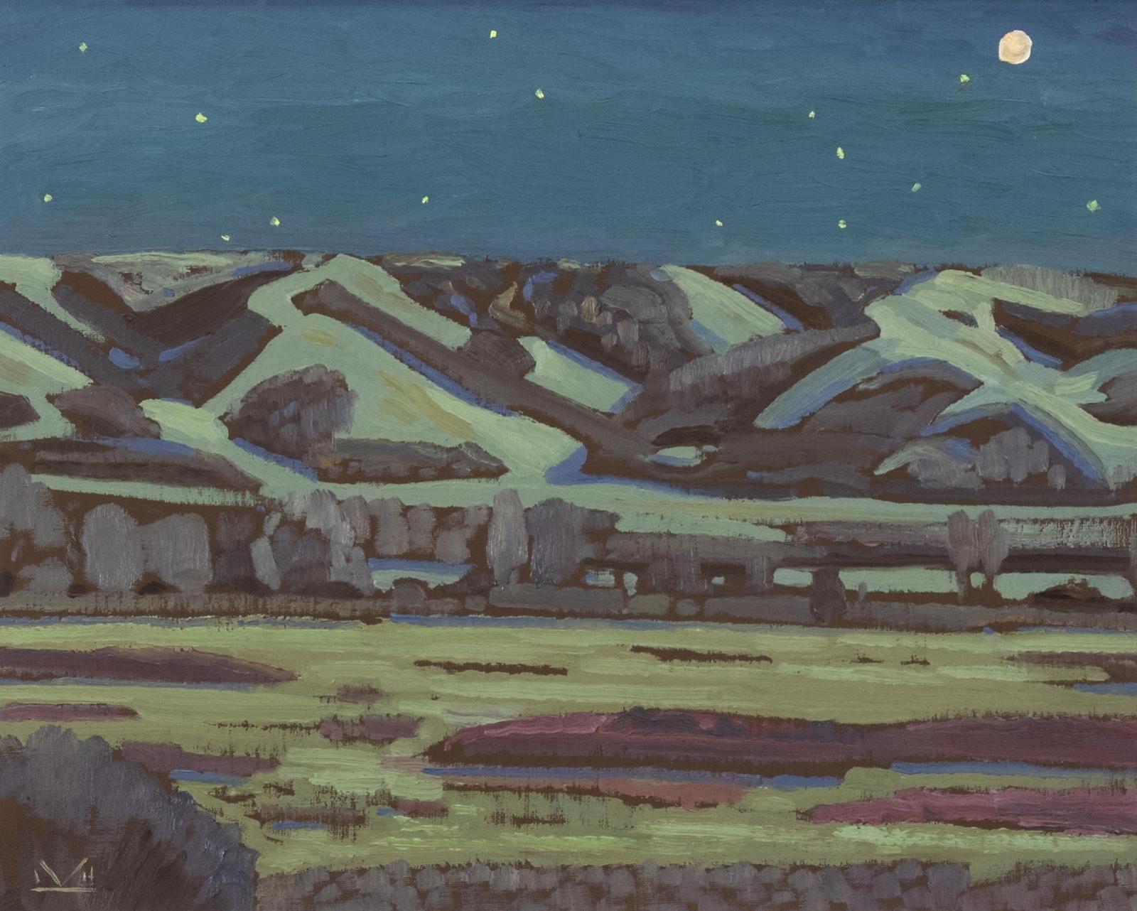 Illingworth Holey (Buck) Kerr (1905-1989) - Quappelle Valley Nocturne; 1981