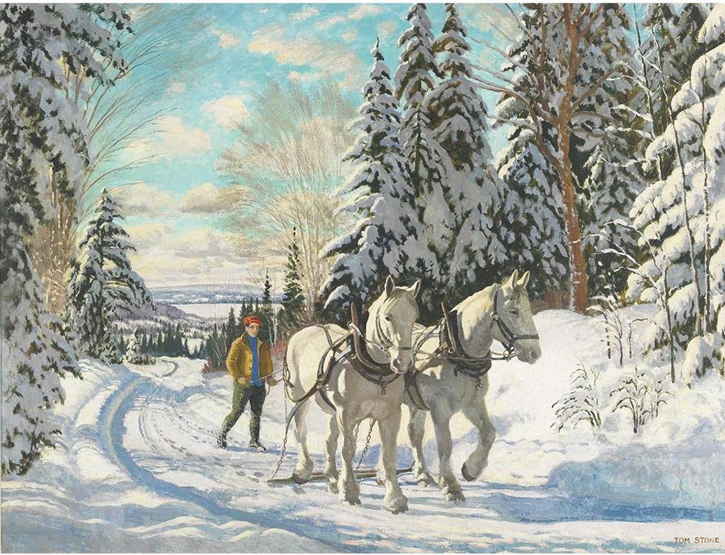 Thomas Albert Stone (1897-1978) - The White Team, Sand Lake