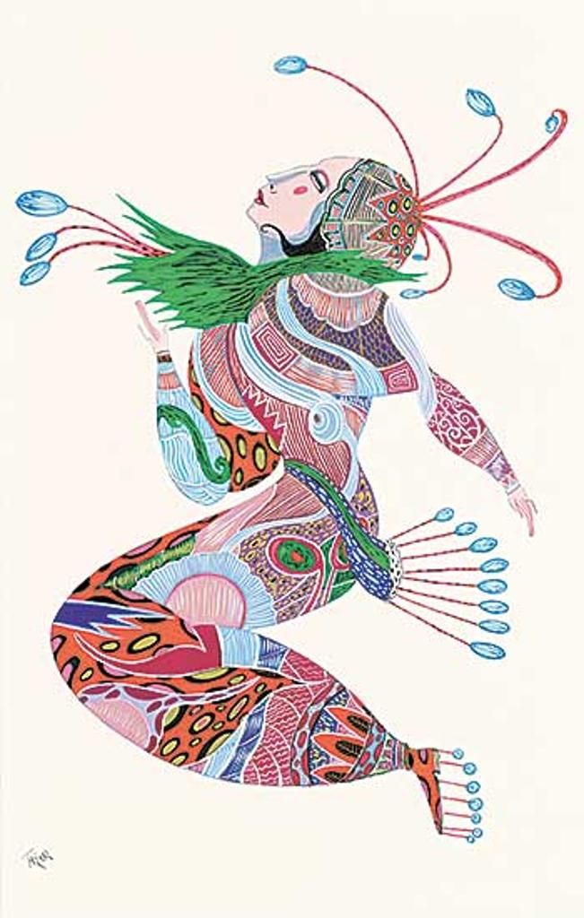 Toller Cranston (1949-2015) - Untitled - Whimsical Woman