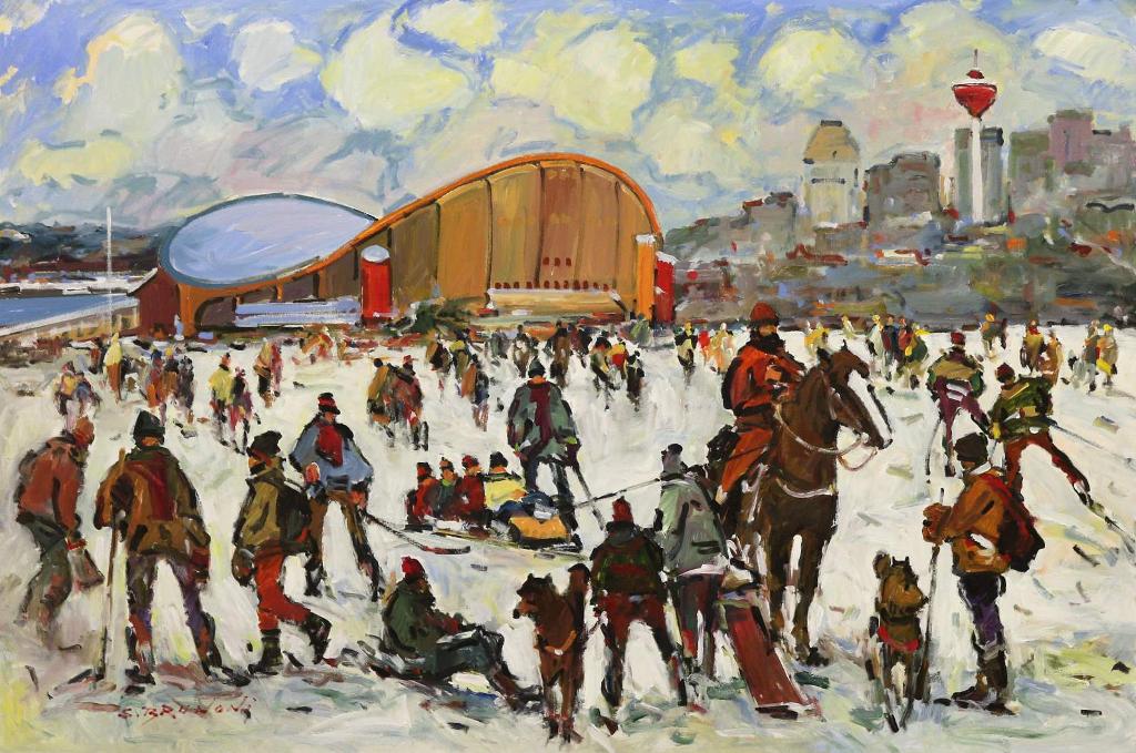 Serge Brunoni (1938-2020) - Calgary Devant Le Saddledome