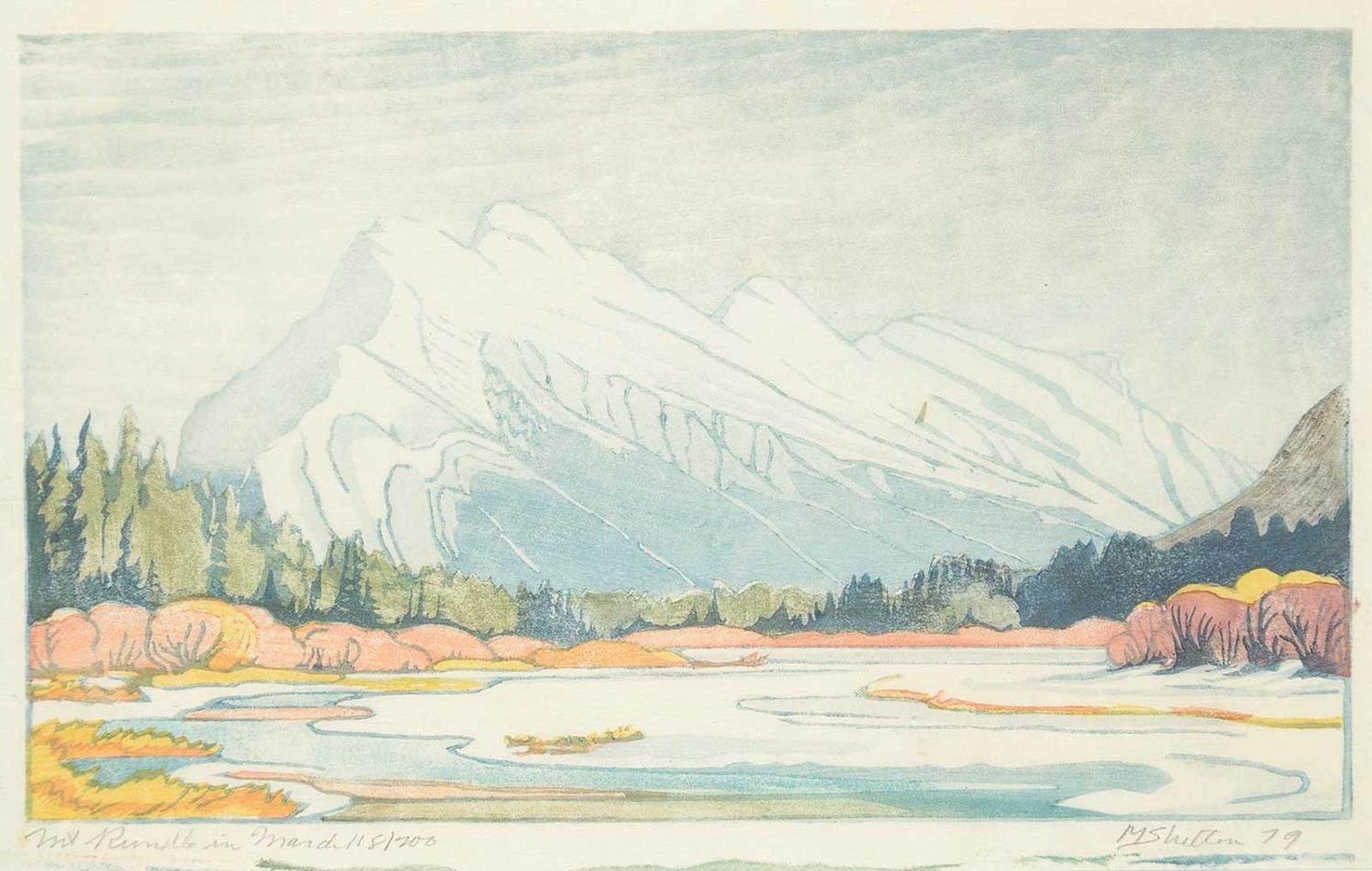 Margaret Dorothy Shelton (1915-1984) - Mount Rundle in March #118/200