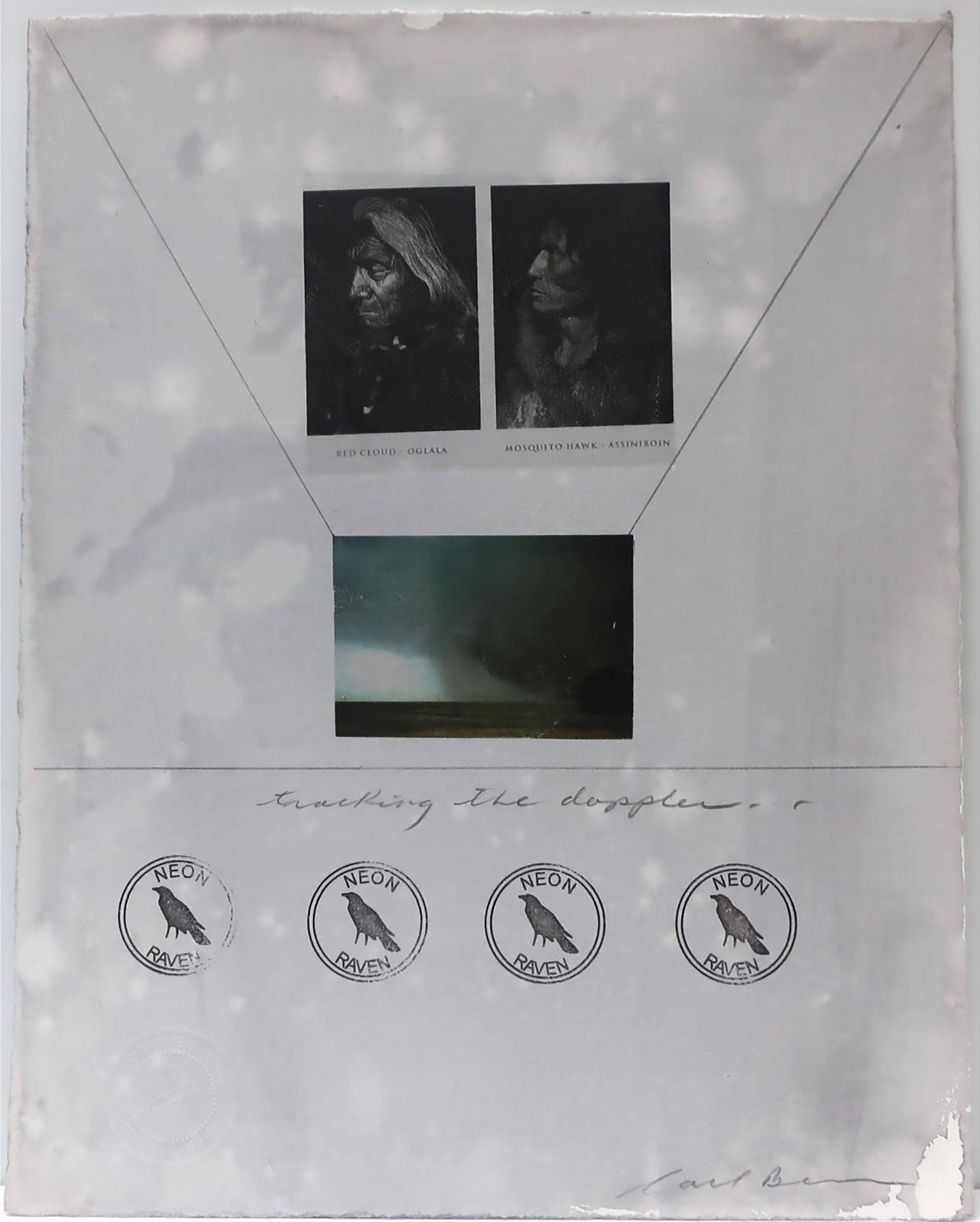 Carl Beam (1943-2005) - Tracking The Doppler (Red Cloud - Mosquito Hawk - Tornado)