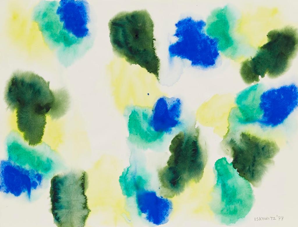 Gershon Iskowitz (1921-1988) - Abstraction in Blues, Greens and Yellows