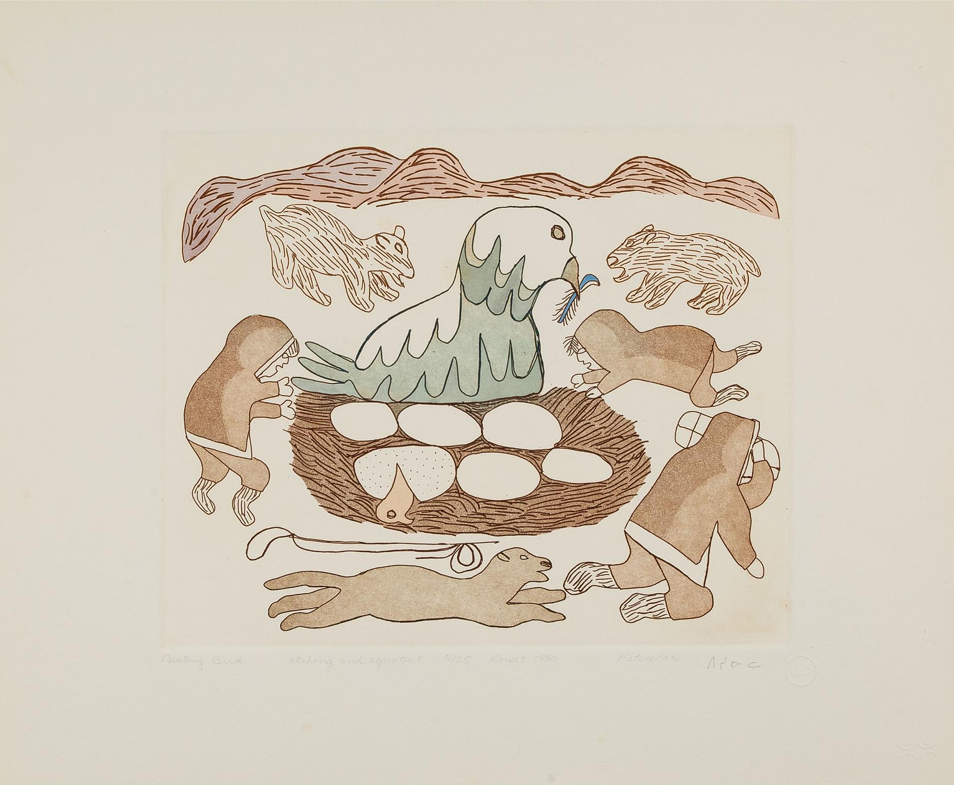 Pitseolak Ashoona (1904-1983) - Nesting Bird