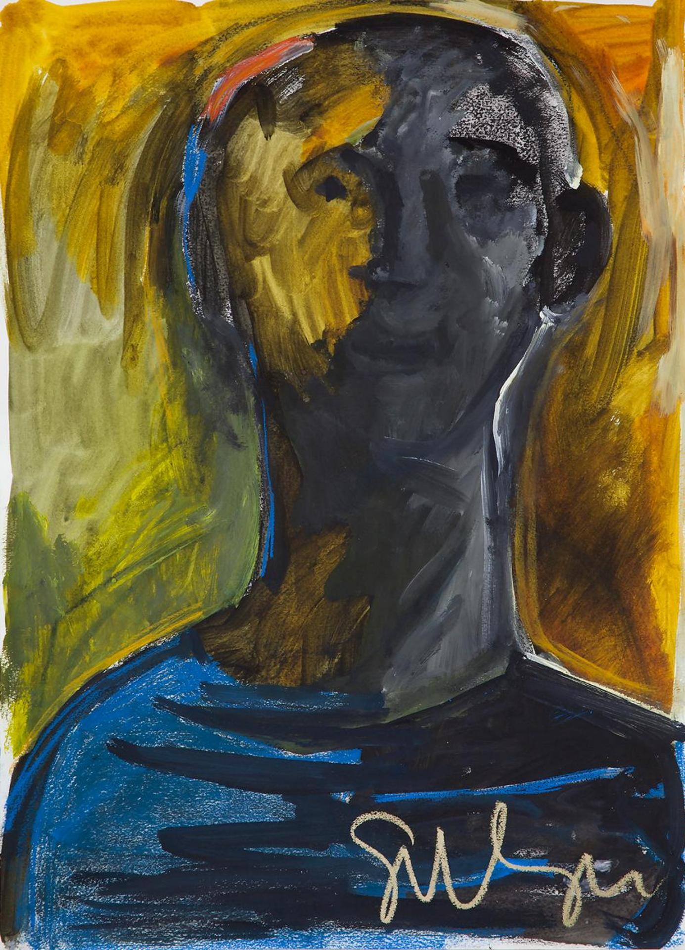 Soozi Schlanger (1953) - Untitled - Boy With Striped T-shirt