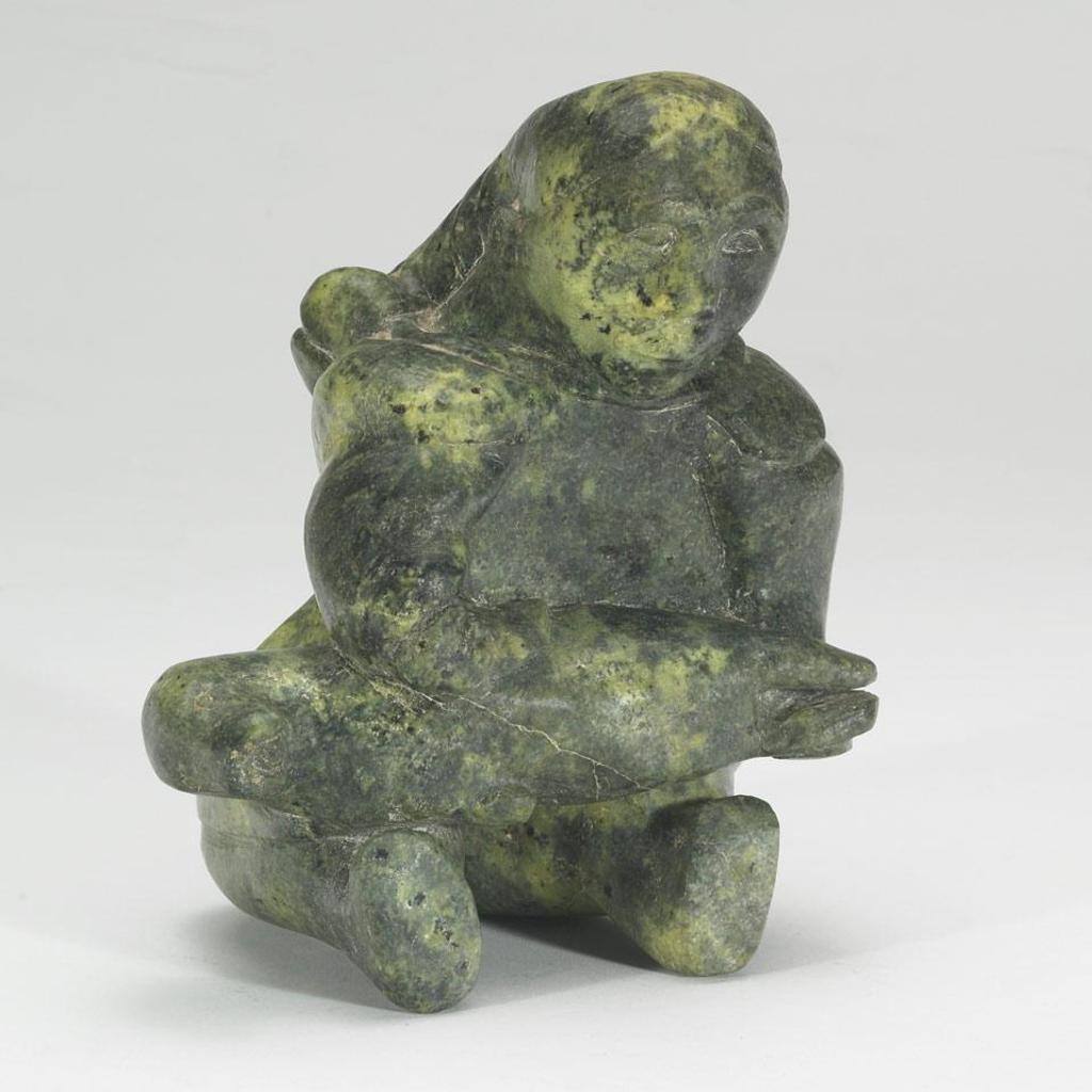 Kiakshuk (1886-1966) - Woman Holding A Seal