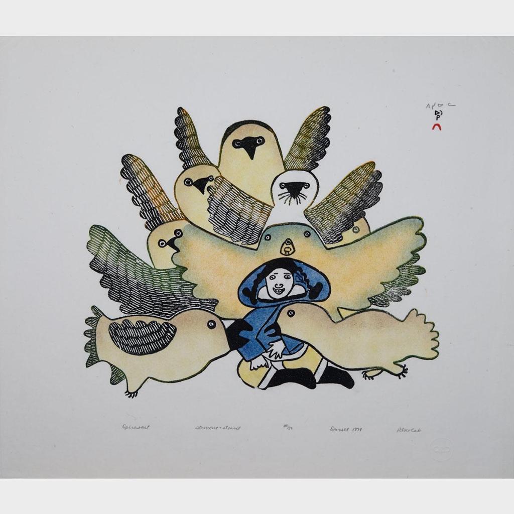 Pitseolak Ashoona (1904-1983) - Opirasait (Many Owls)